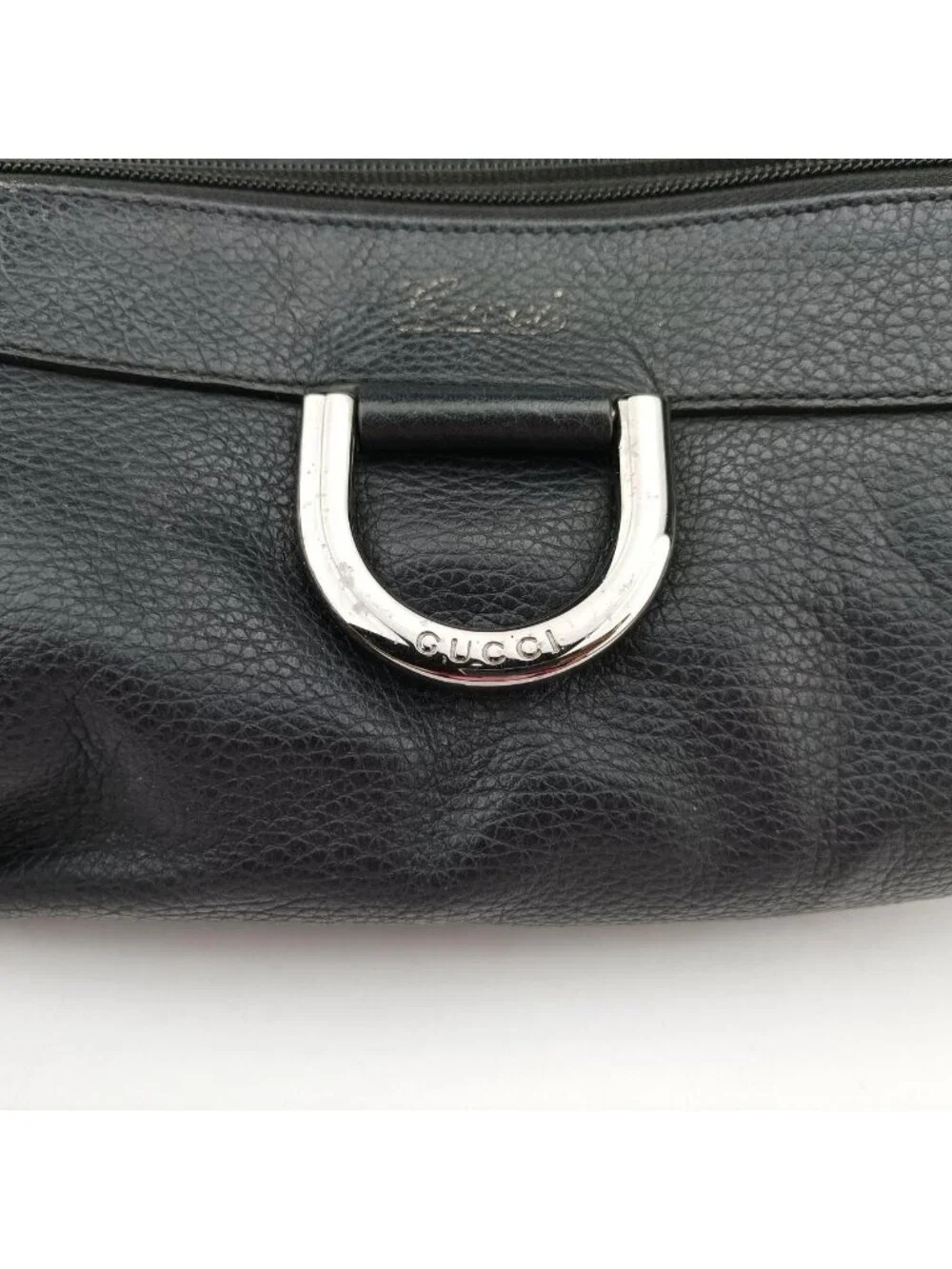 Gucci Abbey D Ring Hobo Black Leather